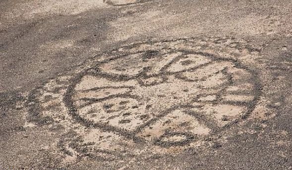 中东地域呈现大量隐秘独特的石轮图案